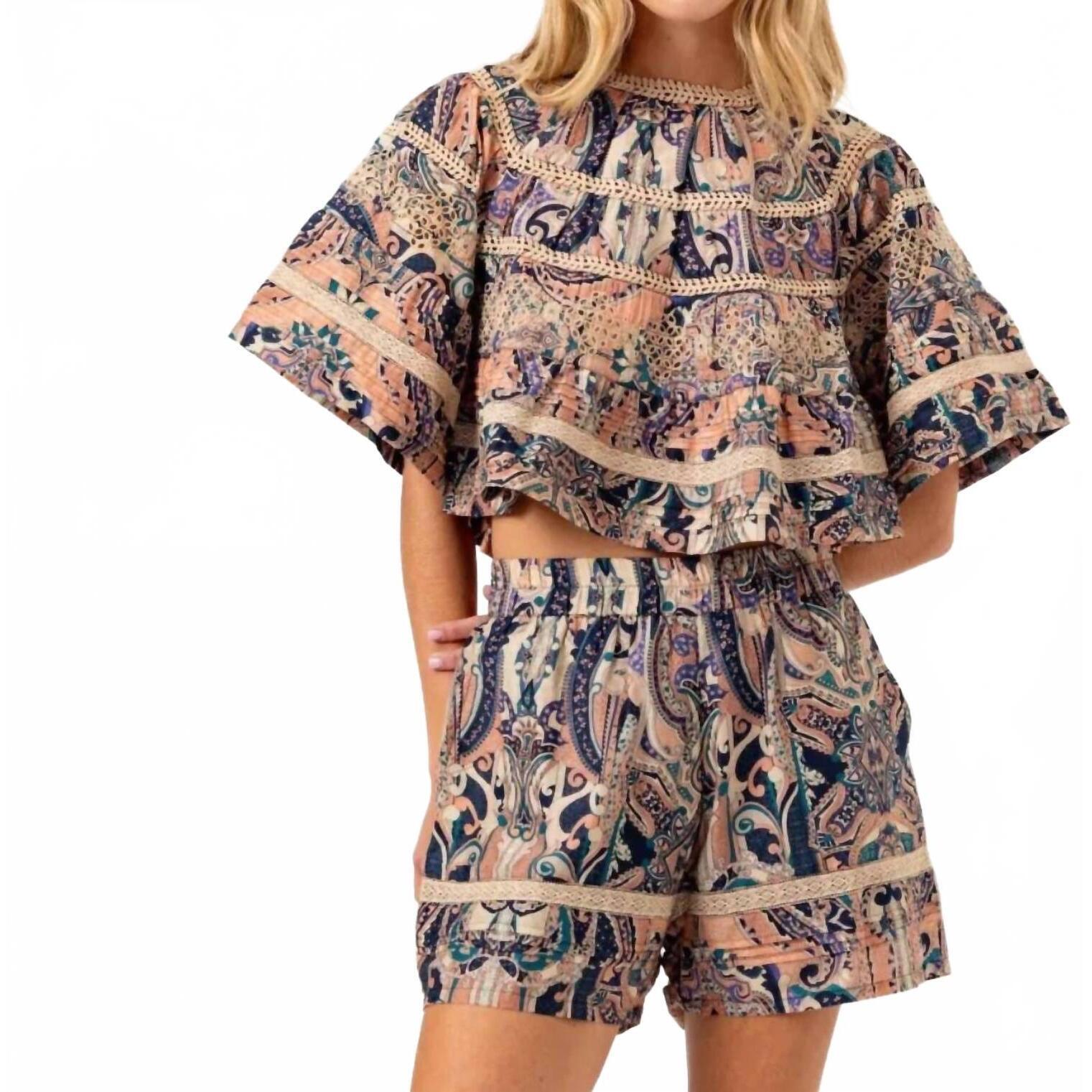 New Sundays Essa Top In Spice Mosaic